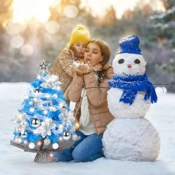 Mini Christmas Tree with Lights for Festive Decor