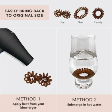 Kitsch Spiral Hair Ties No Damage No Crease 8pcs