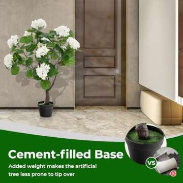 Goplus 2 Pack Artificial Hydrangea Tree for Home Decor
