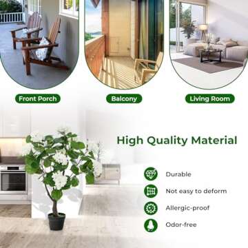 Goplus 2 Pack Artificial Hydrangea Tree for Home Decor