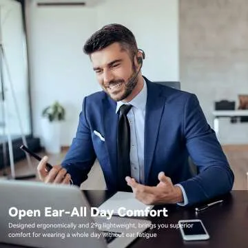 LEVN Open Ear Headphones with AI Noise Cancelling