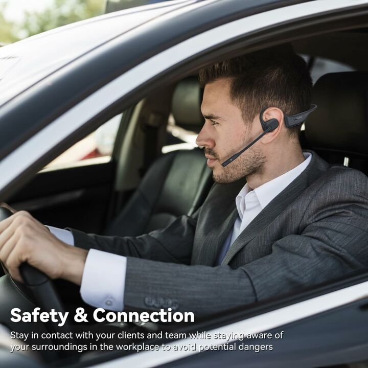 LEVN Open Ear Headphones with AI Noise Cancelling