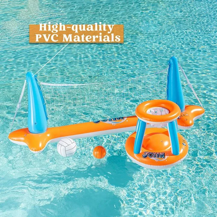 Inflatable Volleyball & Basketball Pool Float Set