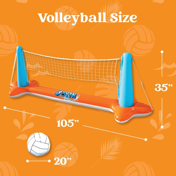 Inflatable Volleyball & Basketball Pool Float Set
