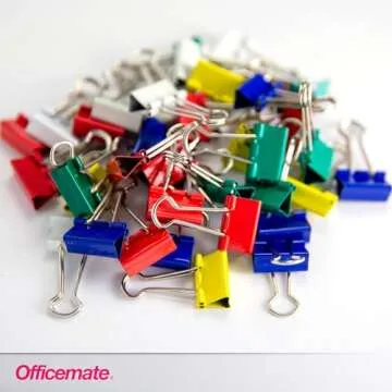 Officemate Small Binder Clips - Assorted Colors, 36 Clips