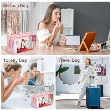 Stylish YOOLIFE Clear Makeup Bag for Travel and Gifts