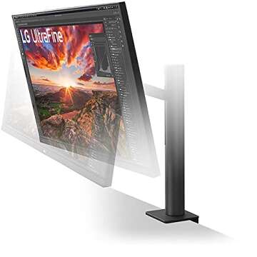 LG 32BN88U-B 31.5” Ergo IPS UHD 4K Ultrafine Monitor (3840x2160) with Ergonomic Stand & C-Clamp, USB Type-C, DCI-P3 95%(Typ.), HDR10 and AMD FreeSync