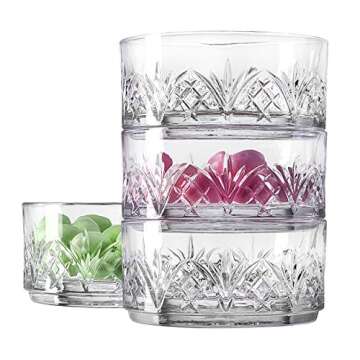 Godinger Snack Bowls, Stackable Nut Bowl Set of 3 - Dublin Collection