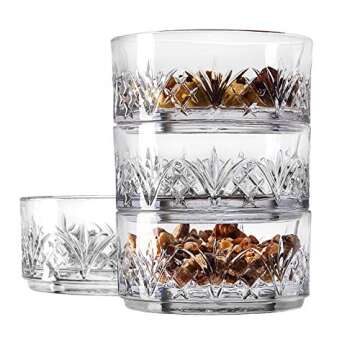 Godinger Snack Bowls, Stackable Nut Bowl Set of 3 - Dublin Collection