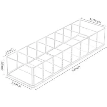 HBlife Clear Acrylic Makeup Organizer with 8 Spaces