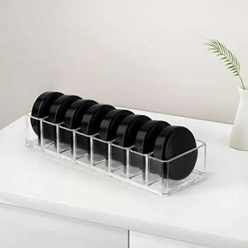 HBlife Clear Acrylic Makeup Organizer with 8 Spaces