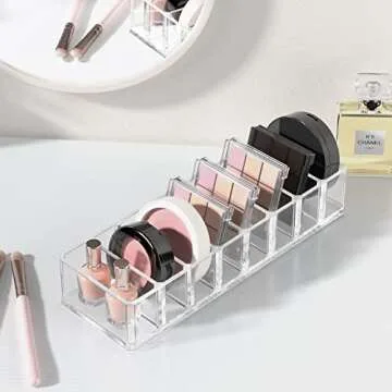 HBlife Clear Acrylic Makeup Organizer with 8 Spaces