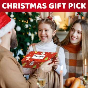 HAPPYPOP Christmas Gifts Stocking Socks for Girls Boys - Secret Santa Socks Xmas Stocking Stuffers for Little Kids, 4 Pack of Christmas Socks for 4-6 Years