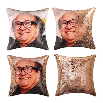 Merrycolor Danny DeVito Funny Sequin Throw Pillow Cover
