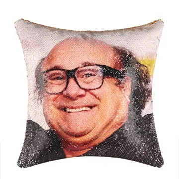 Merrycolor Danny DeVito Funny Sequin Throw Pillow Cover