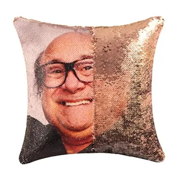 Merrycolor Danny DeVito Funny Sequin Throw Pillow Cover