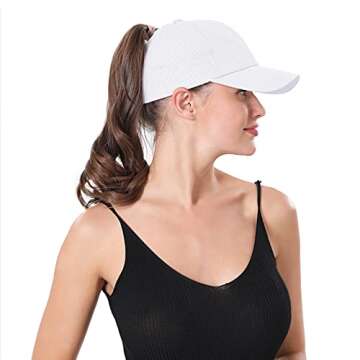 Stylish Criss Cross Ponytail Hat for Active Women