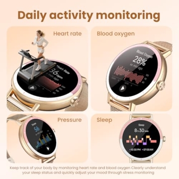 KEEPONFIT Smart Watch for Women: Fitness Tracker & Bluetooth Calls