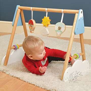 Premium Wooden Hot Air Balloon Baby Gym for Infants