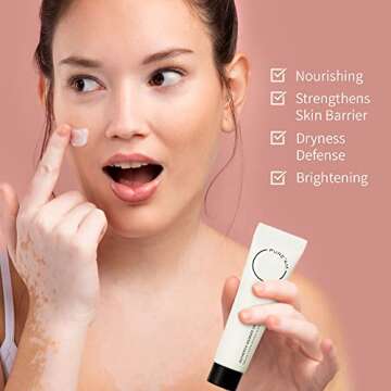 PURE'AM Authentic Barrier Cream - Korean Moisturizer For Dry & Sensitive Skin & Acne, 2.5 Fl Oz, 75m...