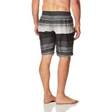 Kanu Surf Men's Flex Swim Trunks (Regular & Extended Sizes), Echelon Black, Small