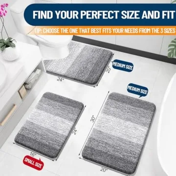OLANLY Soft Absorbent Bathroom Rugs Mat for Home Decor