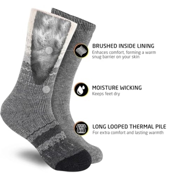 HOT FEET Thermal Socks for Men - Extreme Cold Weather Comfort