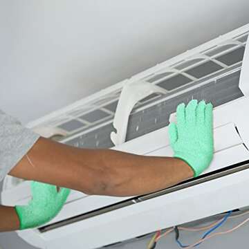 Patelai 3 Pairs Microfiber Plant Dusting Gloves Leaf Cleaning Gloves for Indoor Plants, Blinds, Furniture, House(Medium,Greenyellow, Water Blue, Pink)