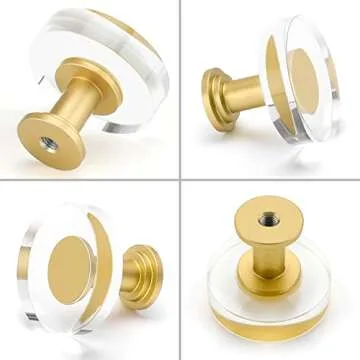 LONTAN 10 Pack Elegant Glass Cabinet Knobs