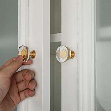 LONTAN 10 Pack Elegant Glass Cabinet Knobs