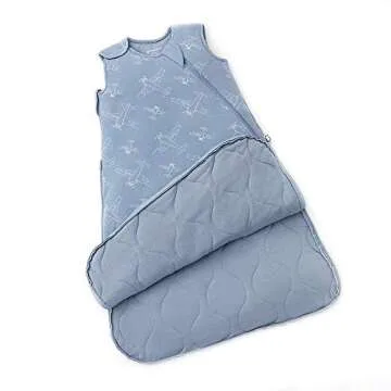 GUNAMUNA Unisex Baby Wearable Blanket, Sleep Sack Sleeping Bag for Infants Toddlers, Easy Changing Diaper Zipper, 1.0 TOG, Airplanes, 24-36 Months