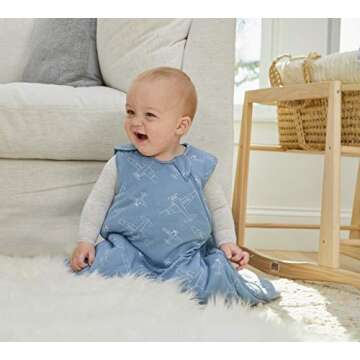 GUNAMUNA Unisex Baby Wearable Blanket, Sleep Sack Sleeping Bag for Infants Toddlers, Easy Changing Diaper Zipper, 1.0 TOG, Airplanes, 24-36 Months