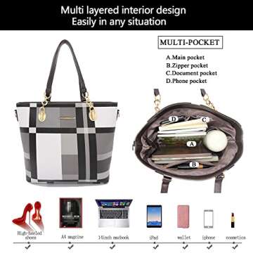 2E-youth Designer Handbags Set for Stylish Women