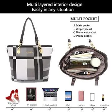 2E-youth Designer Handbags Set for Stylish Women