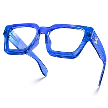 VISOONE Blue Light Blocking Glasses TR90 Frame Chic Preppy Look