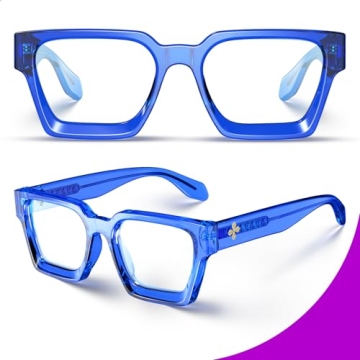 VISOONE Blue Light Blocking Glasses TR90 Frame Chic Preppy Look