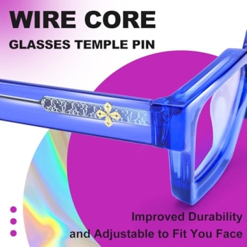 VISOONE Blue Light Blocking Glasses TR90 Frame Chic Preppy Look