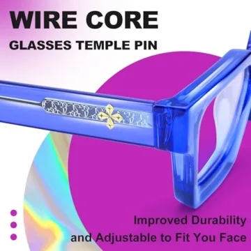 VISOONE Blue Light Blocking Glasses TR90 Frame Chic Preppy Look