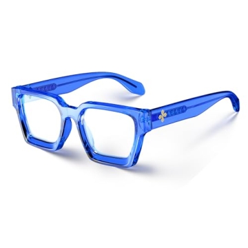 VISOONE Blue Light Blocking Glasses TR90 Frame Chic Preppy Look