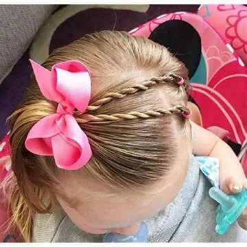 40Pcs 3 inch Hair Bows for Girls Grosgrain Ribbon Toddler Back to School Hair Accessories with Alligator Clips for Baby Girls Kids in Pairs