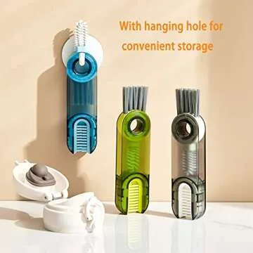 3 Pack 3 in 1 Multifunctional Cleaning Brush, Water Bottle Cleaner Brush 3 in 1 Cleaning Brush for Water Bottles, Cup, Home Kitchen Cleaning Tools