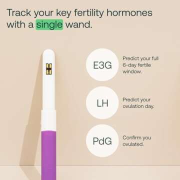 Mira Max Fertility Monitor & Ovulation Test Kit for Women, Track LH, PdG, E3G Hormone Levels, Digita...