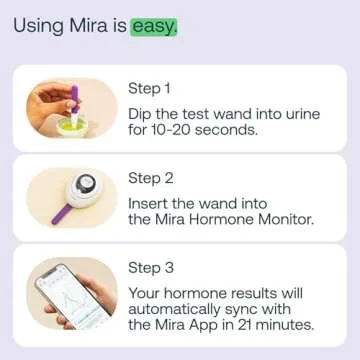 Mira Max Fertility Monitor & Ovulation Test Kit for Women, Track LH, PdG, E3G Hormone Levels, Digital Fertility Tracker + 20 Ovulation Test Strips, Monitor and Detect Ovulation at-Home with Mira App