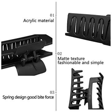 OWIIZI Leopard Claw Clips - 4.1" Non-Slip Hair Hold