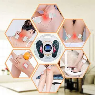 Foot Circulation Plus (FSA or HSA Eligible) - Medic Foot Massager Machine with TENS Unit, EMS (Electrical Muscles Stimulator) Feet Legs Health for Neuropathy, Diabetes, Relieve Pains and Cramps, RLS