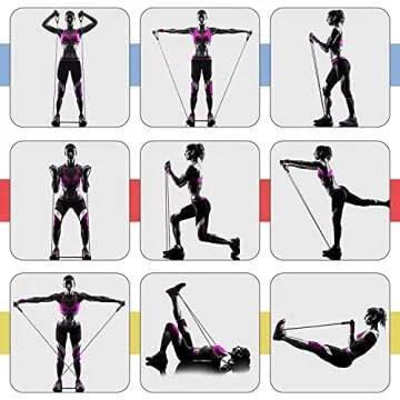 HONGDAK Resistance Bands Set for Home Workouts Strength Training