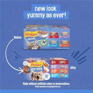 Purina Friskies Gravy Wet Cat Food Variety Pack, Savory Shreds With Beef, Turkey and Cheese Dinner, ...