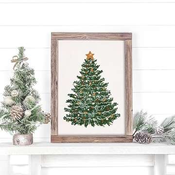 AnyDesign 12Pcs Christmas Boho Wall Art Prints Minimalist Watercolor Xmas Art Poster Aesthetic Christmas Posters Room Decor for Xmas Tree Winter Gallery Living Room Bathroom Wall (UNFRAMED, 8x10in)