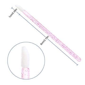 Elisel 100 Pcs Disposable Crystal Lip Brushes for Perfect Application