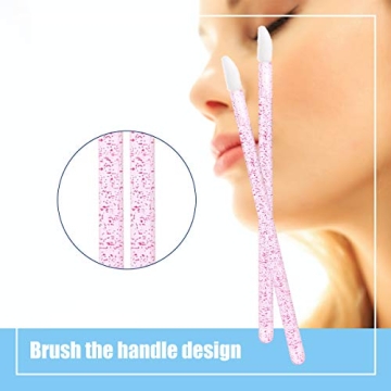 Elisel 100 Pcs Disposable Crystal Lip Brushes for Perfect Application